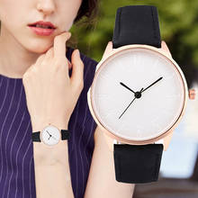 New Leather Smiple Minimalist Dial Analog Quartz Wrist Watch Female Clock Laides reloj mujer Luxury Saat Fashion Women Watches 2024 - buy cheap
