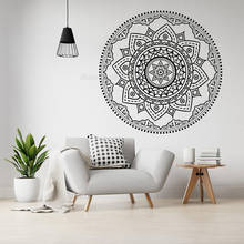 Calcomanía de Mandala para pared, decoración de pared Bohemia india, adorno redondo, pegatina de pared, papel tapiz de vinilo para dormitorio y sala de Yoga LL916 2024 - compra barato