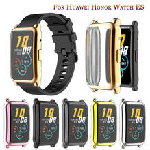 Plating TPU Soft Silicone Glass Screen Protector Case Shell Edge Frame For Huawei Honor Watch ES Full Watch Case Accessories 2024 - buy cheap