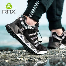 Rax, tênis de caminhada esportivo masculino, sapato de verão para trilha de secagem rápida para homens, calçado de caminhada e água com tecido respirável 2020 2024 - compre barato