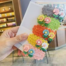 Children Daisy Knitting Candy Color Headwear Lace BB Clip Hairpin Baby Lovely Tools Barrette Hair Accessories 2024 - buy cheap