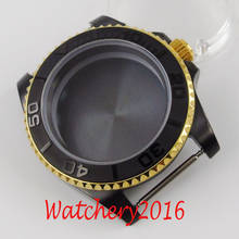 New Arrival High Quaity PVD Coated Watch Case Fit NH35 NH36 no Magnifier Black Ceramic Bezel Insert Watch 2024 - buy cheap