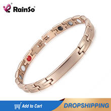 RainSo-pulsera de terapia magnética pulida para hombre y mujer, brazalete con holograma de bioenergía, el mejor regalo, nueva moda 2024 - compra barato