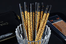 Stationery leopard print pattern pen unisex pen needle full black 0.35mm ballpoint pen 2024 - buy cheap