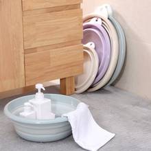 Outdoor Folding Wash Basin Folding Bucket Container Portable Basin Collapsible Silicone Washbasin Bathroom Accessories 2024 - buy cheap