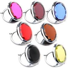 Beauty Crystal Makeup Mirror 2x Magnifying Mirror Portable Round Folded Compact Mirrors Pocket Mirror Making up Mirror 2024 - buy cheap