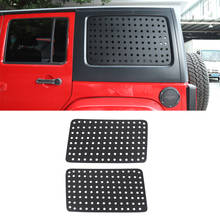 Para Jeep Wrangler JK 2011 2012 2013 2014 2015 2016 2017 4-Portas Triângulo Tampa Do Painel De Vidro Da Porta Traseira Do Carro Acessório Do Carro Externo 2024 - compre barato