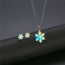 Fashion Cute Little Angel Snowflake Pendant Necklace For Women Girl Party Holiday Christmas Best Jewelry Romantic Gift Bijoux 2024 - buy cheap