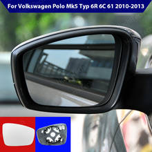 Electric Wing Mirror Glass For Volkswagen Polo Mk5 Typ 6R 6C 61 2010-2013 Left & Right Heated 2024 - buy cheap