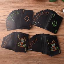 54 шт./компл. высококачественные черные светящиеся игральные карты светится в темноте бар KTV фосфоресцирующие флуоресцентные покерные карты Ночная коллекция 2024 - купить недорого