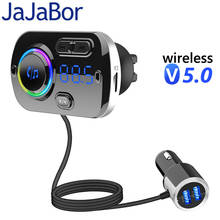 JaJaBor FM Transmitter FM Modulator Wireless A2DP MP3 AUX Audio Music Car MP3 Player Bluetooth 5.0 Carkit Handsfree Quick Charge 2024 - buy cheap