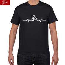 Mountain Biker Heartbeat funny t shirt men Cycle Birthday Cotton  Sarcastic streeetwear cool hip hop Tee shirt homme harajuku 2024 - buy cheap