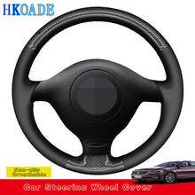 Customize DIY Genuine Leather Steering Wheel Cover For Volkswagen VW Golf 4 (IV) Passat B5 Polo Bora Sharan Skoda Fabia 1 (6Y） 2024 - buy cheap