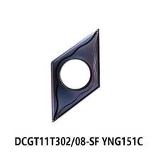 DCGT11T302-SF-insertos de carburo de acero inoxidable, DCGT11T308-SF 100% Original, YNG151C DCGT 11T302 11T308, hierro fundido 2024 - compra barato