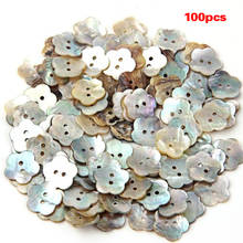 Botones de perlas de 100x15mm, botón de flor de concha de nácar 2024 - compra barato
