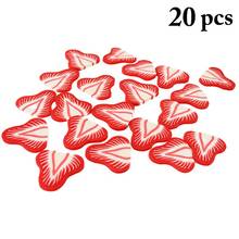 20Pcs Simulated Food Artificial Fruit Simulated Strawberry Slice Fake Fruit Food Prop Photography Props Home Decor Accessories 2024 - buy cheap