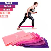 Yoga Fitness Resistance Bands Pilates Sport Rubber Fitness Bands Crossfit Workout Equipment 0.35/0.5/0.7/0.9/1.1mm 2024 - buy cheap