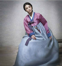 219 New Hanbok Dress Custom Made Korean Traditional Woman Hanbok Korean National Costume Dress Party Game 2024 - buy cheap