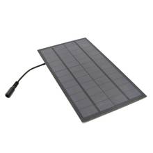Painel solar de silicone policristalino, carregador de bateria faça você mesmo, pequeno, cabo de célula solar, 12v, 7w, com 30cm de extensão, 1 peça 2024 - compre barato