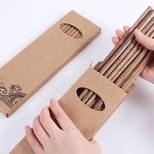 Juego de palillos de madera Natural para uso en hotel, palillos de madera maciza hechos a mano, de bambú japonés, para Sushi, 10 pares 2024 - compra barato