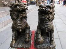 Chinese Feng Shui Bronze Wealth PiXiu Foo Dog Guardian Lion Beast kylin Statue 2024 - buy cheap
