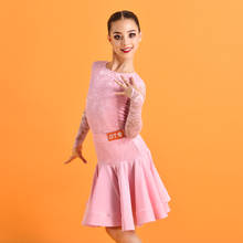 2020 Lace Latin Dance Clothes For Girls Pink Samba Competition Dresses Designer Clothing Tango Outfits Tap Dance Wear  JL1711 2024 - buy cheap