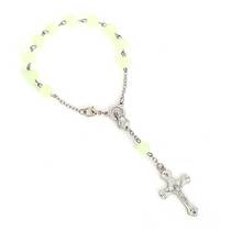 Rose pattern / Catholic glowing crystal rosary bracelet bracelet Catholic religious necklace party gift jewelry Pray. 2024 - buy cheap