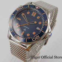 BLIGER Fashional Mechanical Men's Watch Mental Band GMT Date Function Steel Watch Band Ceramic Bezel 2024 - buy cheap