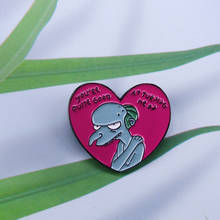 Mr. Burn-pin esmaltado, insignia con cita divertida, broche en forma de corazón, decoración de dibujos animados 2024 - compra barato