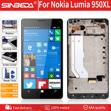 ЖК-дисплей 5,7 дюйма Super AMOLED для NOKIA Microsoft Lumia 950XL, сенсорный экран с рамкой, сенсорная панель, дигитайзер, сменный дисплей 2024 - купить недорого