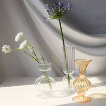Florero para decoración de mesa, florero de cristal para sala de estar, Terrario de mesa, contenedores de cristal, jarrones de escritorio para flores 2024 - compra barato