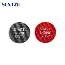 Car Styling Carbon Fiber Engine Start Stop Switch Off Buttons Covers Stickers For Bmw 3 Series G20 G28 Interior Auto Accessories 2024 - buy cheap