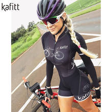 kafitt pro triathlon cycling suit one-piece suit sexy sweatshirt tight-fitting long-sleeved running swimsuit women 2024 - buy cheap