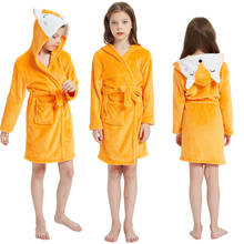 2020 Детские Банные халаты с единорогом, зимний детский халат, кигуруми, Фланелевая пижама с животными для больших мальчиков и девочек, пижама, ночная рубашка 2024 - купить недорого
