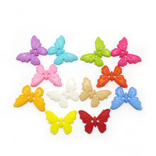 100pcs 22x17mm Mixed Butterfly 2 Holes Buttons Crafts Scrapbooking Apparel Sewing Accessories 2024 - buy cheap
