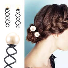 Women Girls Pearl Spiral Spin Screw Bobby Hair Pins Clips Twist Barrette Maker Tool Hair Accessories 2024 - buy cheap