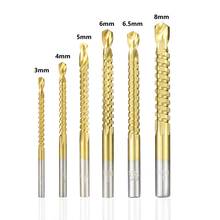 Titanium Coated HSS Drill Bit 3/4/5/6/6.5/8m Electric Drill Plastic Wood Hole Grooving Drill Saw Carpenter Woodworking Tool 2024 - buy cheap