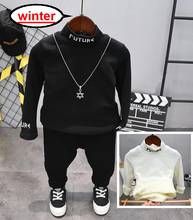 Hot Sale Kids 2pcs/Set Boys Long Sleeve Plush Sweater + Thick Pants Sport Suit Children Clothing Outfit 2-7Years 2024 - buy cheap