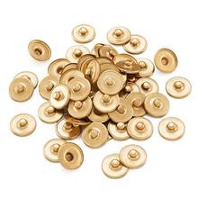 100Pcs Brass Snap Button Cabochon Settings Stud Findings Flat Round Jewelry Buttons Jewellery Making Accessories Tray:18mm 2024 - купить недорого