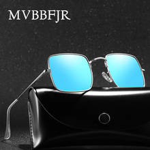 MVBBFJR классические квадратные Мужские поляризационные солнцезащитные очки женские солнцезащитные очки для вождения зеркальные металлические очки Ретро Винтажные Модные солнцезащитные очки UV400 2024 - купить недорого