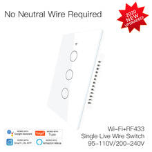 RF433 Smart Light Switch WiFi Single Fire No Neutral Wire Smart Life Tuya App Control Works With Google Home Alexa 110V 220V 2024 - buy cheap