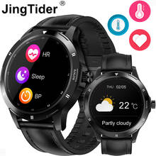 JingTider-reloj inteligente K15, accesorio de pulsera deportivo con Monitor de temperatura corporal, pantalla de 1,28 pulgadas, control del ritmo cardíaco y de la presión sanguínea, botón giratorio 2024 - compra barato