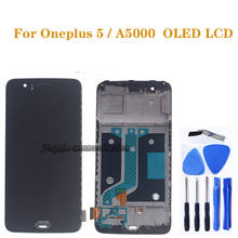 Display amoled para oneplus 5 a5000, display lcd com tela sensível ao toque + peças para reparo 2024 - compre barato