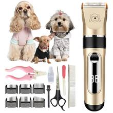 Rechargeable Cat Dog Clipper Pet Clippers Hair Shaver Grooming Trimmer 2024 - buy cheap