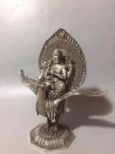 Escultura de plata tibetana china hecha a mano, estatua de Buda de Acala tibetano, escultura de bronce de pavo real, decoración del hogar favorable 2024 - compra barato