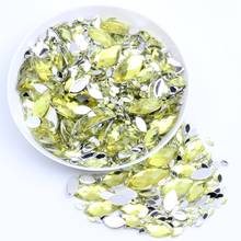 Acrylic Rhinestone Strass 4x8mm 10000pcs Nail Rhinestones Normal Colors Flatback Marquise Earth Facets Nail Art Decorations 2024 - buy cheap