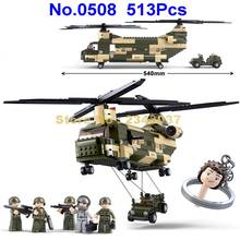 Brinquedo de blocos de construção de helicóptero lançador de lançamento militar 0508 pc 2024 - compre barato