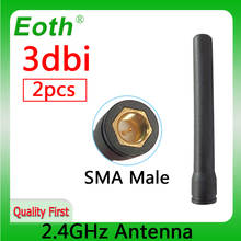 EOTH 2pcs 2.4g antenna 2~3dbi sma male wlan wifi 2.4ghz antene pbx iot module router tp link signal receiver antena high gain 2024 - buy cheap