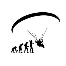 SZWL-pegatinas de vinilo de dibujos animados para coche, calcomanías de parapente de evolución humana, accesorios impermeables, 15cm * 13cm 2024 - compra barato