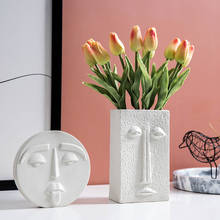 Home Decoration Nordic Ins Literary Face Light Luxury Vase Simple Abstract Ornaments Figurines Creativity Ceramics Art Crafts 2024 - buy cheap